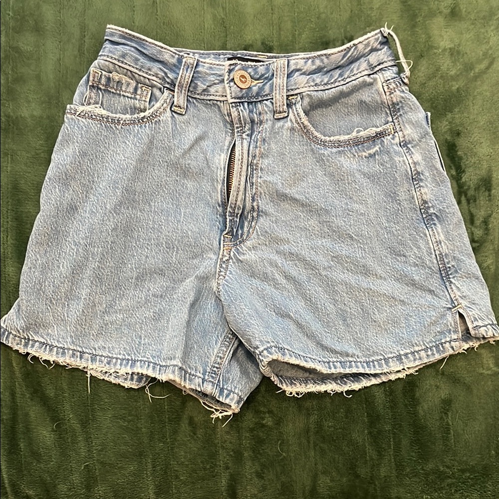 Hollister Blue Jean Shorts Classic Cut-Off Style